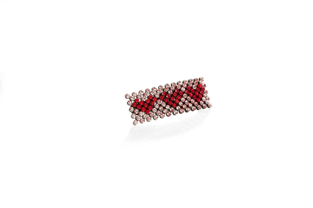 Jewel Red Heart Clip